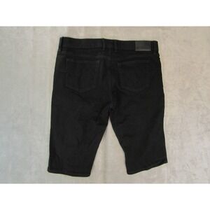 Rude Mens Skinny Denim Shorts Black Size 36 Emo Punk Grunge Alt Skater Casual